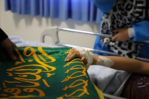 پرچم متبرک رضوی؛نویدبخش شفا و امید در بیمارستان کودکان حکیم