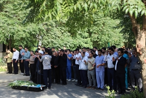 تشییع پیکر پرستار فداکار بخش PICU شادروان صابر زند در بیمارستان فوق تخصصی کودکان حکیم
